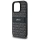 6. DKNY Texture Pattern Tonal Stripe iPhone 16 Pro Case - Black