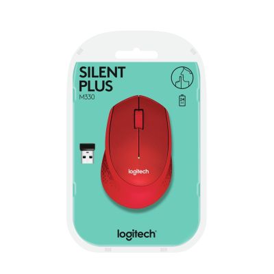 6. Logitech M330 Mouse 910-004911 (optical; 1000 DPI; red)