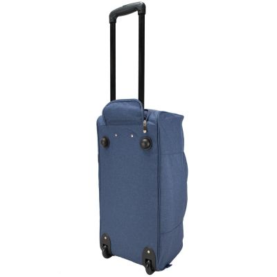 3. TROLLEY TRAVEL BAG T5537-2 NAVY BLUE SEMI LINE