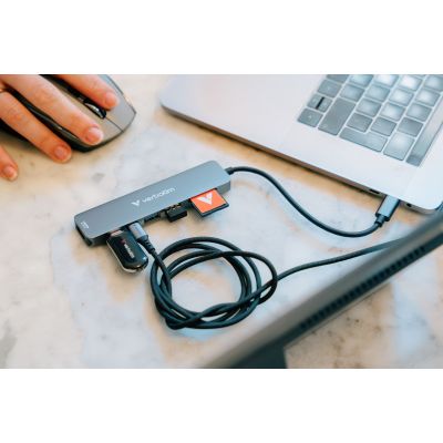 5. Verbatim Essentials USB-C 7-Port Multiport Hub 32158