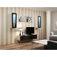 4. TV cabinet VIGO '140' 30/140/40 white/black gloss