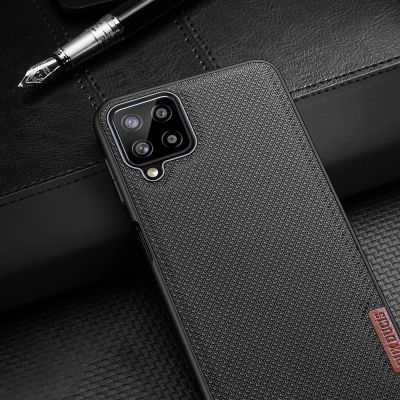 11. Dux Ducis Fino case covered with nylon material for Samsung Galaxy A22 4G green