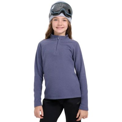 6. Fleece sweatshirt for girls 4F F060 navy blue 4FJWAW25UFLEF060 31S