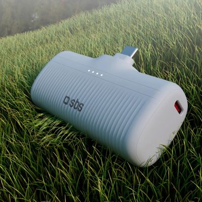 6. SBS EcoPower 5000 mAh 10W Powerbank with Built-in USB-C Port - Gray