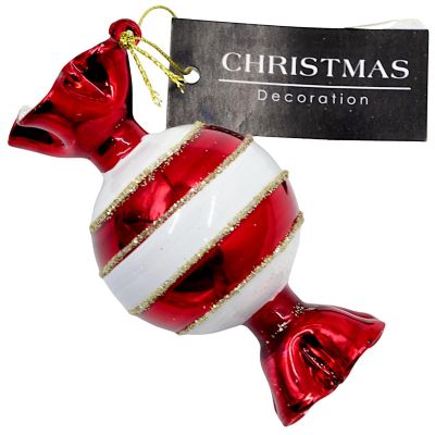 4. GLASS CANDY BALL FORM 10CM HORIZONTAL STRIPES