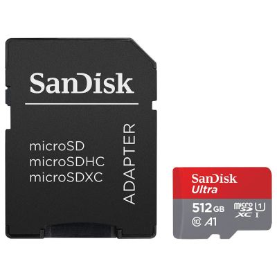 2. SanDisk Ultra microSD 512GB + SD-adapter.