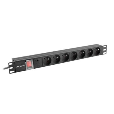 Lanberg PDU-07E-0200-BK power strip (16 A; 2 m; black)