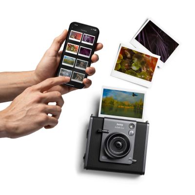 22. FUJIFILM Instax WIDE Evo Black EX D CMOS Hybrid Instant Camera Black