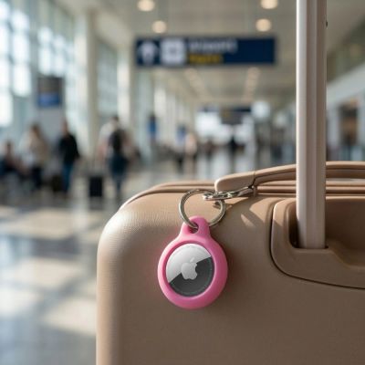 5. Tech-Protect Rough Case for Apple AirTag 1/2 - Pink