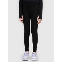 Girls' leggings with a shiny print 4F 4FJWAW26TTIGF313-20S