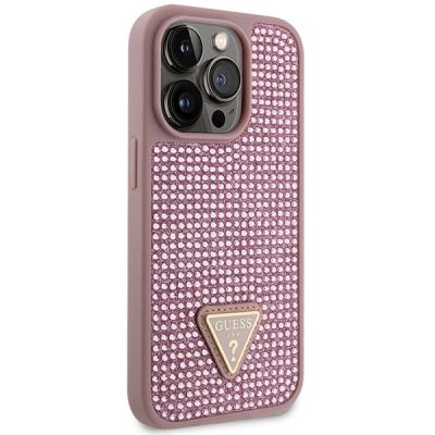 4. Guess GUHCP14LHDGTPP iPhone 14 Pro 6.1" pink/pink hardcase Rhinestone Triangle