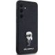4. Karl Lagerfeld Fixed Glitter Ikonik Logo Metal Pin case for Samsung Galaxy A55 - black