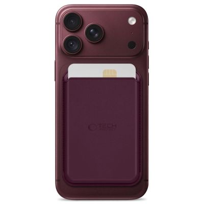 2. Tech-Protect CH01 MagWallet MagSafe Magnetic Wallet for phone - burgundy