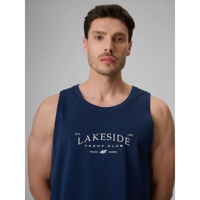 4. Men's regular sleeveless T-shirt with print 4F 4FRSS26TSLEM331-31S