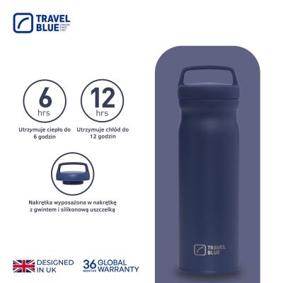 2. TRAVEL BLUE NAVY THERMAL BOTTLE