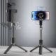 3. Dudao F18 Selfie Stick 1.1m with Tripod and Bluetooth Remote Control - Black