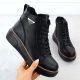2. Black Women’s Leather Wedge Ankle Boots Filippo DBT6452