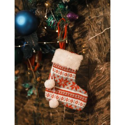 4. GRAY GIFT SOCK PENDANT 16x19CM