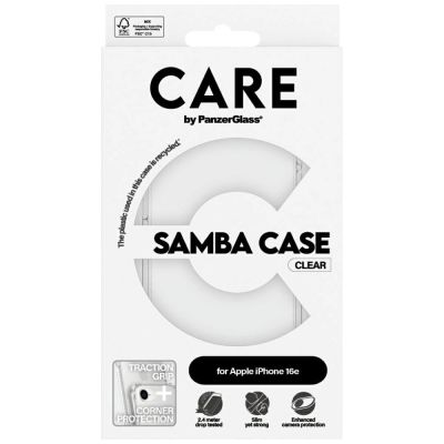 3. CARE Case by PanzerGlass Fashion for iPhone 16e - Transparent