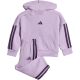 Kids' adidas Essentials Joggers 3-Stripes Hoodie Tracksuit Purple JV9856