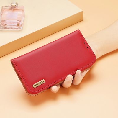 13. Dux Ducis Hivo Leather Flip Cover Genuine Leather Wallet for Cards and Documents iPhone 14 Pro Max Brown