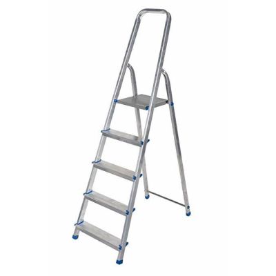 2. AWTOOLS Freestanding Aluminum Ladder 5 Steps 150 kg