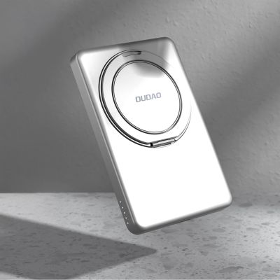 9. Dudao K28S 20W PD 5000mAh Powerbank with MagSafe and Stand - Silver