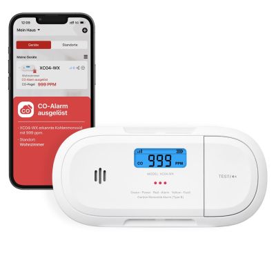 4. X-Sense XC04-WX Smart Smoke Detector Carbon Monoxide Detector Wireless Connections
