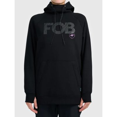 4. Women's hooded sweatshirt with an additional stand-up collar and zippers in the pockets 4F 4FWAW26TSWSF2665-20S