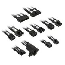 Kolink Core Pro Braided Cable Extension Kit 12V-2x6 Type 2 - Jet Black/Brilliant White
