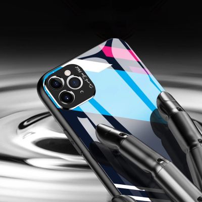 8. Color Glass Case Durable Cover with Tempered Glass Back and camera cover iPhone 11 Pro Max pattern 2