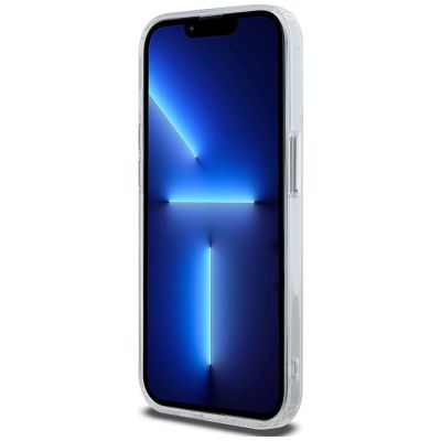 5. Karl Lagerfeld IML Metal Karl & Choupette Head MagSafe iPhone 14 Pro Case - White