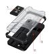 6. Crystal Ring Case Kickstand Tough Rugged Cover for iPhone 13 Pro Max black