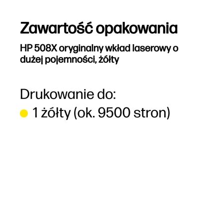 3. HP 508X High-Capacity Yellow Original LaserJet Toner Cartridge