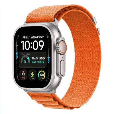 2. Tech-Protect Nylon Pro Band for Apple Watch 44 / 45 / 46 / 49 mm – Orange