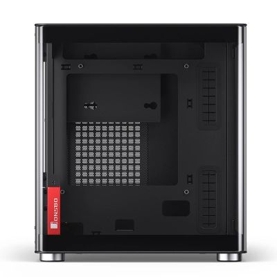 16. Jonsbo TK-0 PC Case, Mini-Tower, Mini-ITX, Tempered Glass, Wood - black