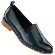 Women's patent leather shoes, navy blue, Potocki 19337