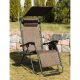 2. FOLDABLE GARDEN DECHAIR WITH CANOPY 173X52/65X110CM BROWN