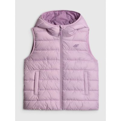 8. Girls' vest with synthetic filling 4F 4FJRSS26TVJAF396-52S
