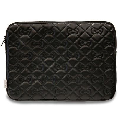3. Hello Kitty Zip PU Quilted Bows case for a 14" laptop - black