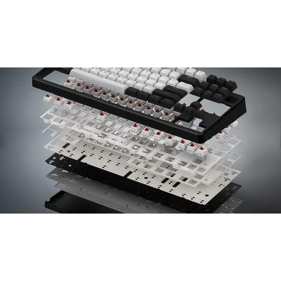 19. HATOR Rockfall 3 TKL Wireless Keyboard Universal USB + RF Wireless + Bluetooth QWERTY English White