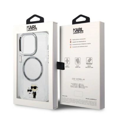 8. Karl Lagerfeld Iconic Karl&Choupette MagSafe case for iPhone 14 Pro - transparent