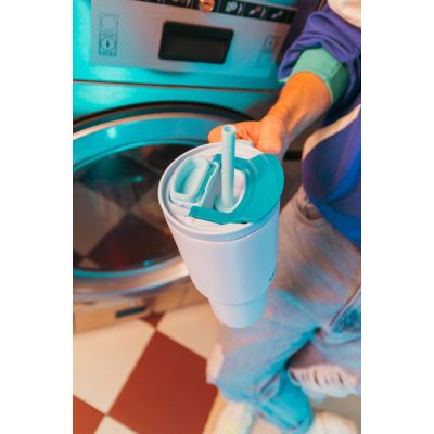 7. Kambukka Rio Tumbler 950ml Frosty Coconut Thermo Mug with Telescopic Straw