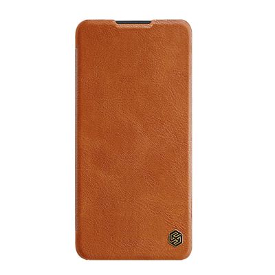 3. Nillkin Qin Case Case for Xiaomi Redmi Note 11T 5G / Note 11S 5G / Note 11 5G (China) / Poco M4 Pro 5G Camera Cover Holster Cover Flip Case Brown