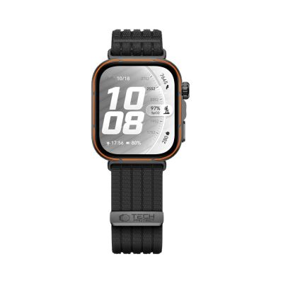 3. Tech-Protect Nylon Strap for Huawei Watch Fit 3 / 4 / 4 Pro / 5 / 5 Pro - Black