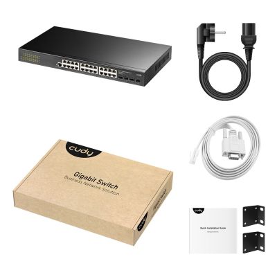8. Cudy GS2024S2 Network Links Managed L2/L3 Gigabit Ethernet (10/100/1000) 1U Black