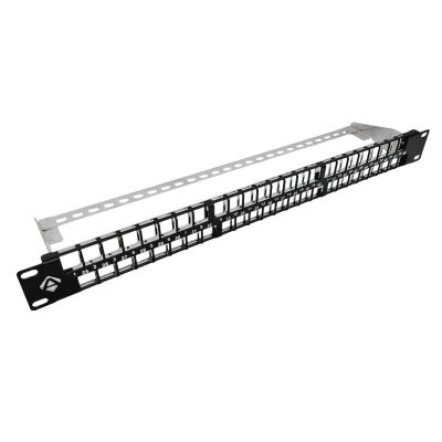 Patch panel 19" ALANTEC modular 48 ports 1U with support, unequipped