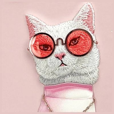 9. Nimmy Glasses Cool Cat iPhone 16 Case - Pink