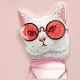 9. Nimmy Glasses Cool Cat iPhone 16 Case - Pink