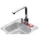 4. Deante Twist 1-bowl sink without drainer, stainless steel ZEU010A